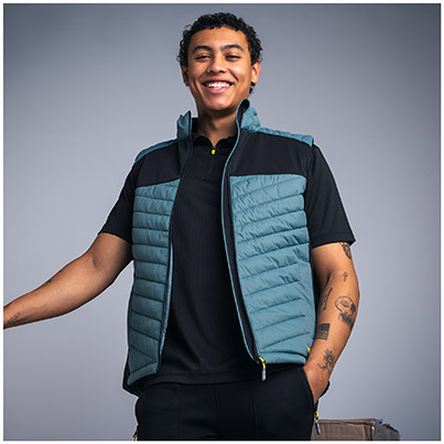 TROJAN Hybrid Men’s Smoke Blue Body Warmer