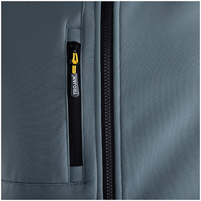 TROJAN Men’s Smoke Blue Hooded Softshell Jacket