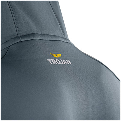 TROJAN Men’s Smoke Blue Hooded Softshell Jacket