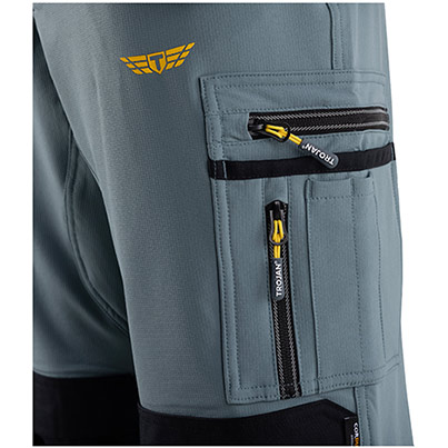 TROJAN Tech Men’s Smoke Blue Cargo Trousers with Holster Pockets