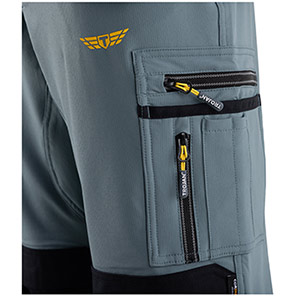 TROJAN Tech Men’s Smoke Blue Cargo Trousers with Holster Pockets