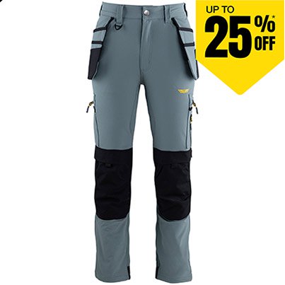 TROJAN Tech Men’s Smoke Blue Cargo Trousers with Holster Pockets