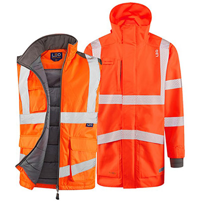 Leo Clovelly Hi-Vis Waterproof Jacket and Body Warmer