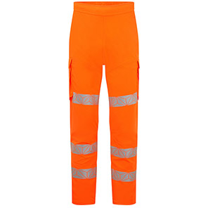 PULSAR React Men’s Orange Hi-Vis Work Trousers 4XL Regular