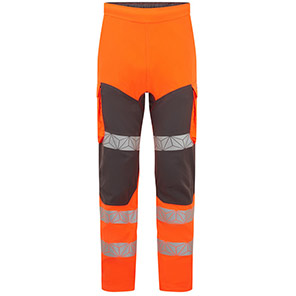 PULSAR React Men’s Orange/Grey Hi-Vis Work Trousers 4XL Regular