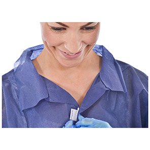 Lion Haircare 60001V Navy Hook-and-Loop Visitors Coat 3XL