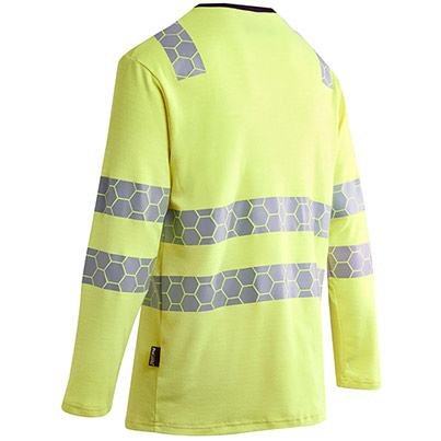 ProGARM TS270F Womenʼs Yellow Hi-Vis Long-Sleeved Arc-Flash T-Shirt