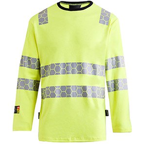 ProGARM TS270F Womenʼs Yellow Hi-Vis Long-Sleeved Arc-Flash T-Shirt 18