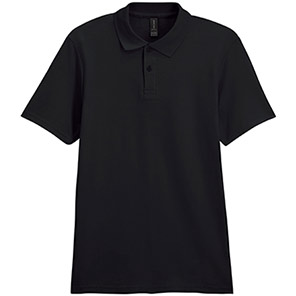 Gildan Softstyle GD017 Unisex Black Polo Shirt 2XL