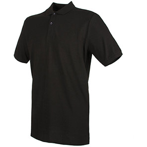 Henbury HB101 Black Piqué Polo Shirt