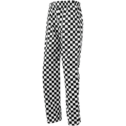 Premier Essential Black/White Chef’s Trousers
