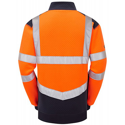 Leo EcoViz Tapely Men’s Orange/Navy Quarter-Zip Sweatshirt