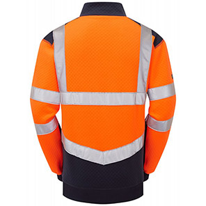 Leo EcoViz Tapely Men’s Orange/Navy Quarter-Zip Sweatshirt