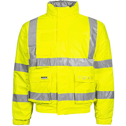Lynsgøe FR-LR3567 Yellow Waterproof Multihazard Hi-Vis Bomber Jacket